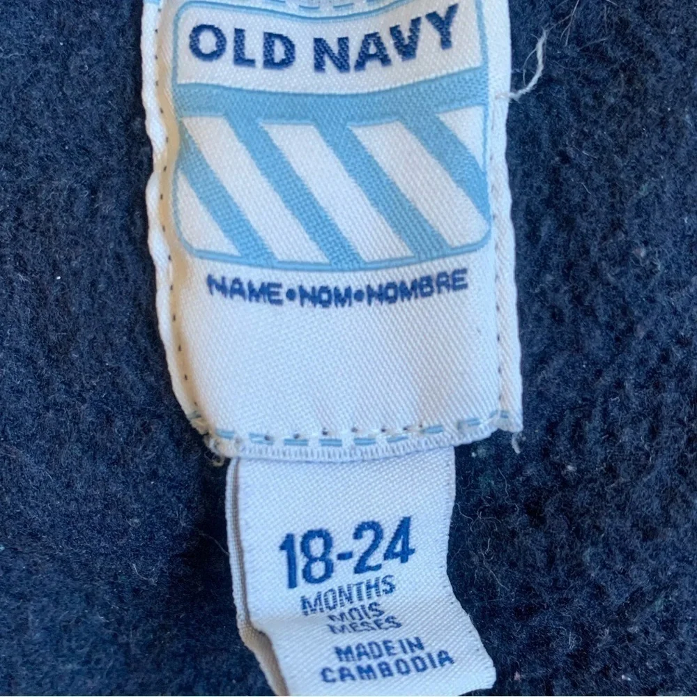 Old Navy Dark Blue Hooded Fleece Jacket